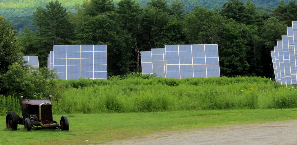 placas solares no campo
